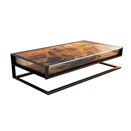 Clear glass long table